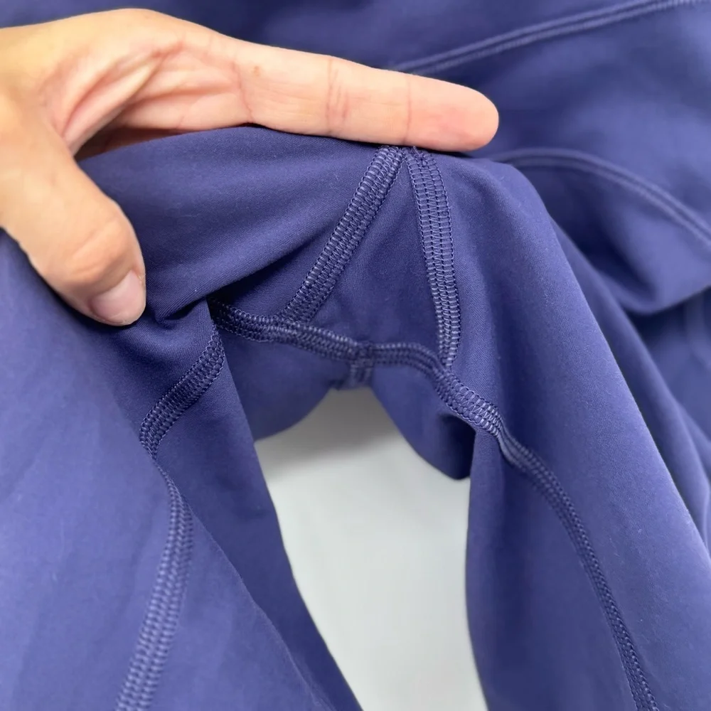 Lululemon Wunder Train High-Rise Short 8” Purplish Blue‎ Size 4 Everlux - Picture 6 of 8
